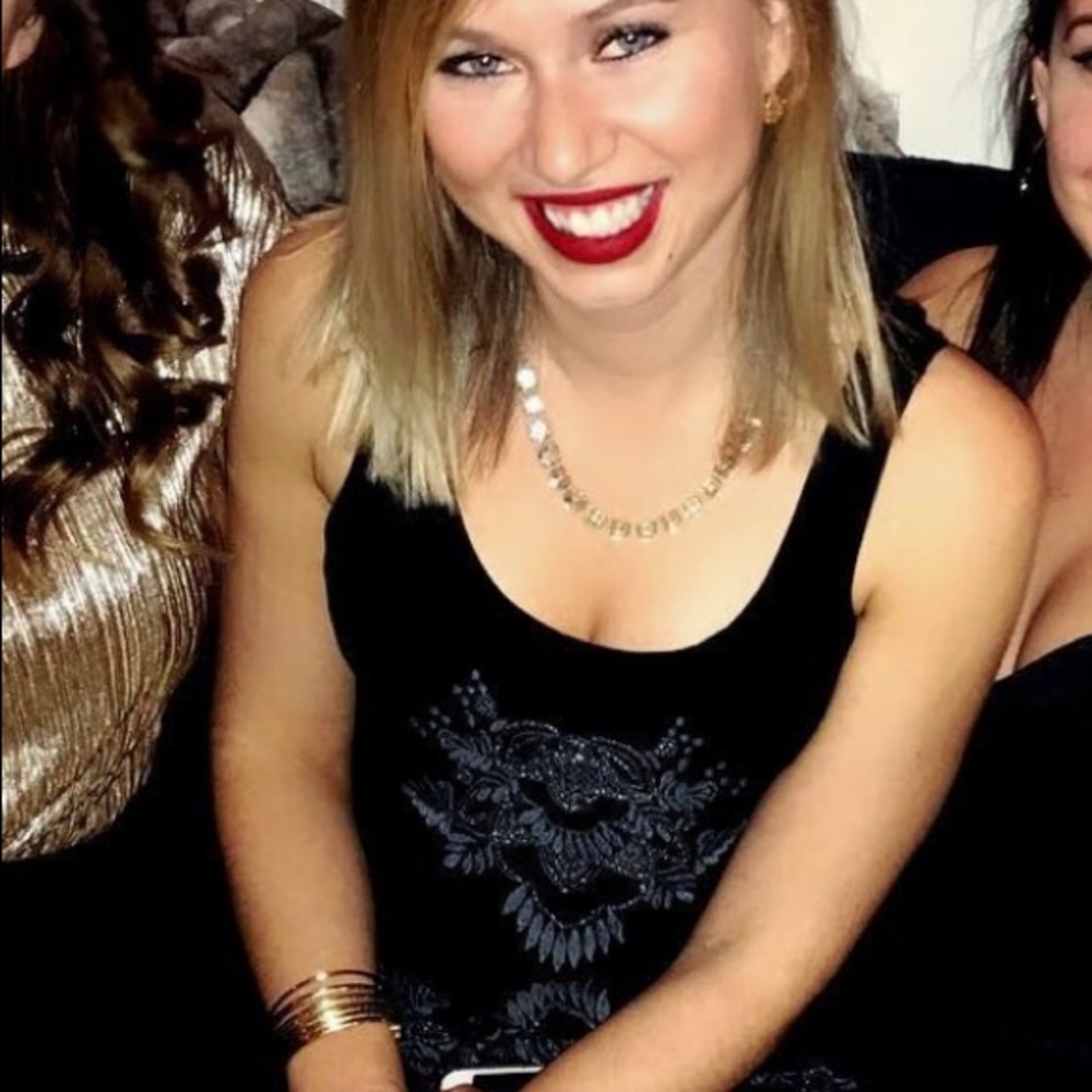 Abrocrombie & fitch black dress embroidered with beading. Worn only twice!